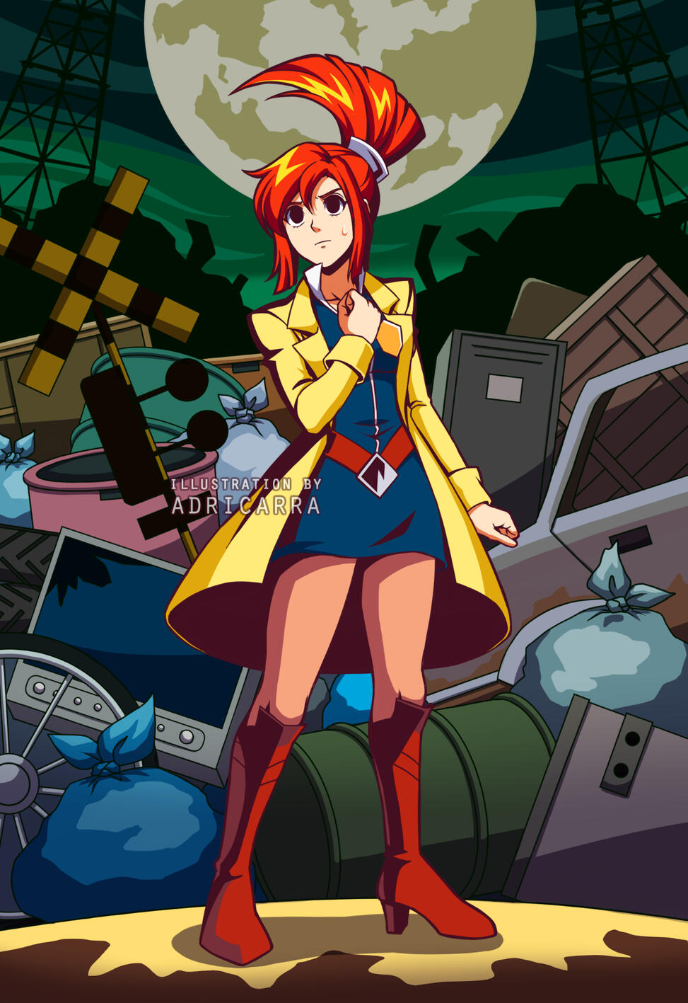 Lynne [Ghost Trick] - Cell-shading illustration