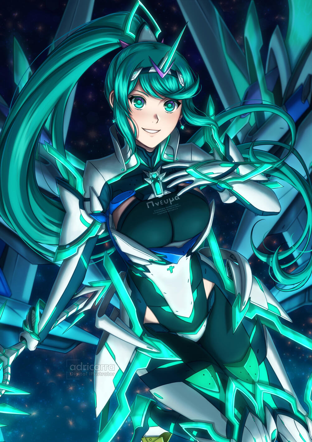 Pneuma [Xenoblade Chronicles 2] - Soft Shaded illustration