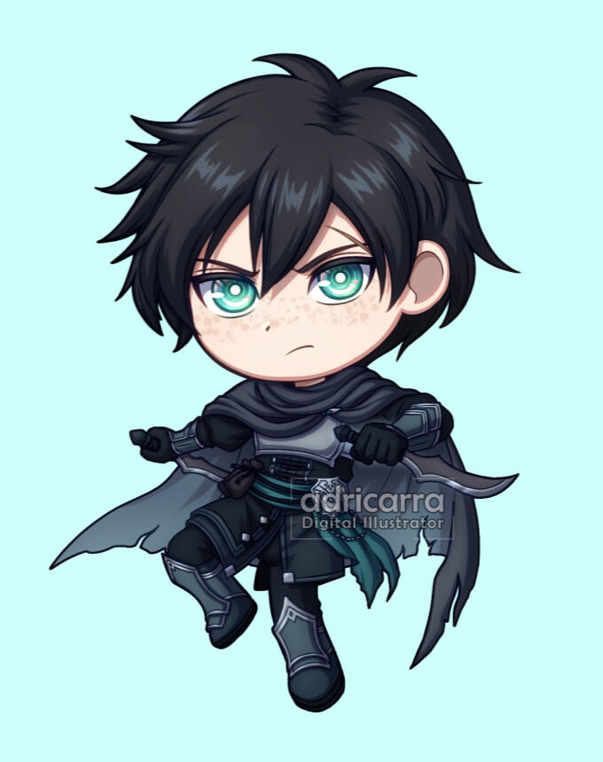 Original Character - Chibi Cell-shaded Illustration