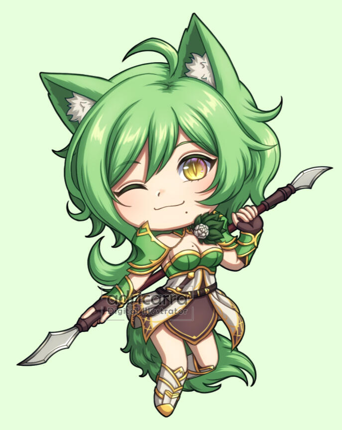 Original Character - Chibi Cell-shaded Illustration