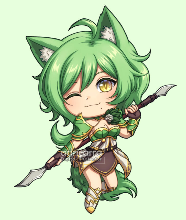 Original Character - Chibi Cell-shaded Illustration