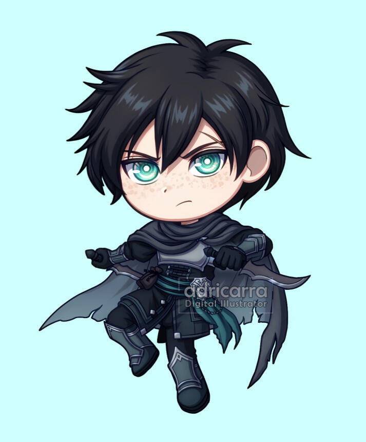 Original Character - Chibi Cell-shaded Illustration