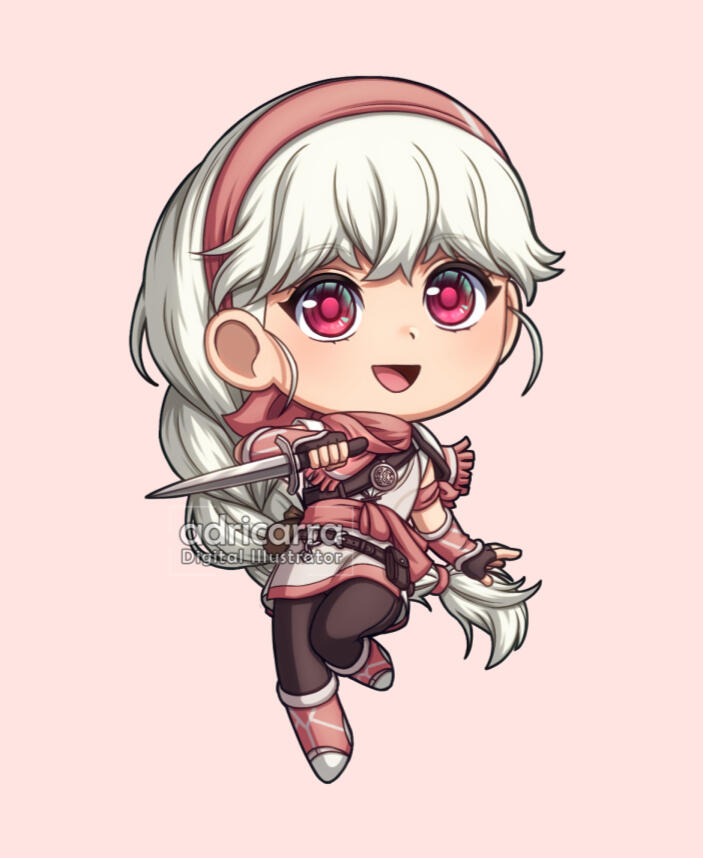 Original Character - Chibi Cell Shaded Illustration
